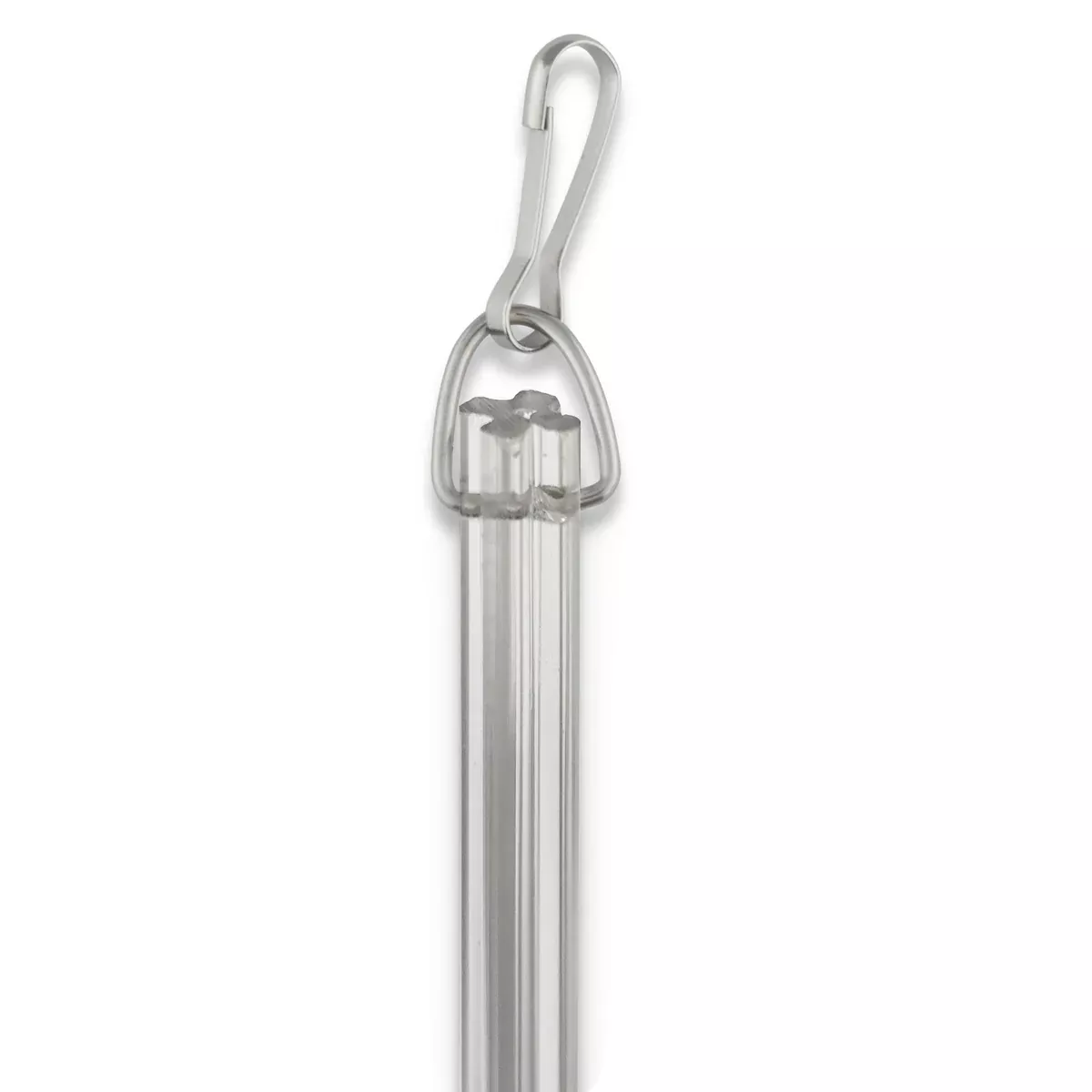 1/2" Fluted Clear PVC Baton with Metal Snap