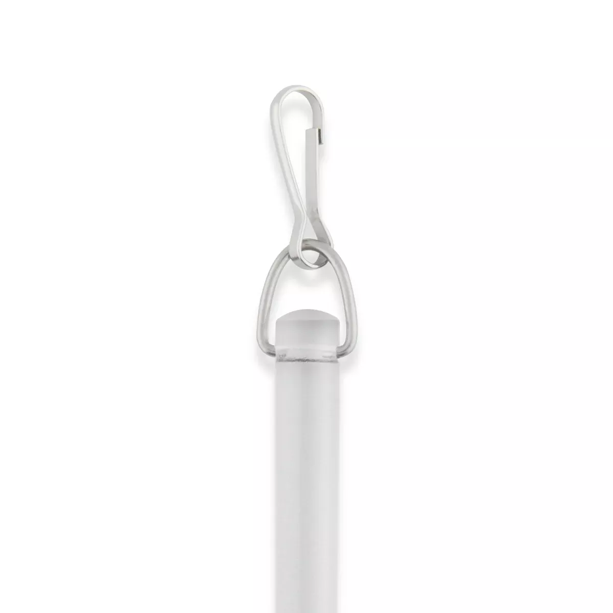 1/2" Smooth Clear PVC Baton with Metal Snap