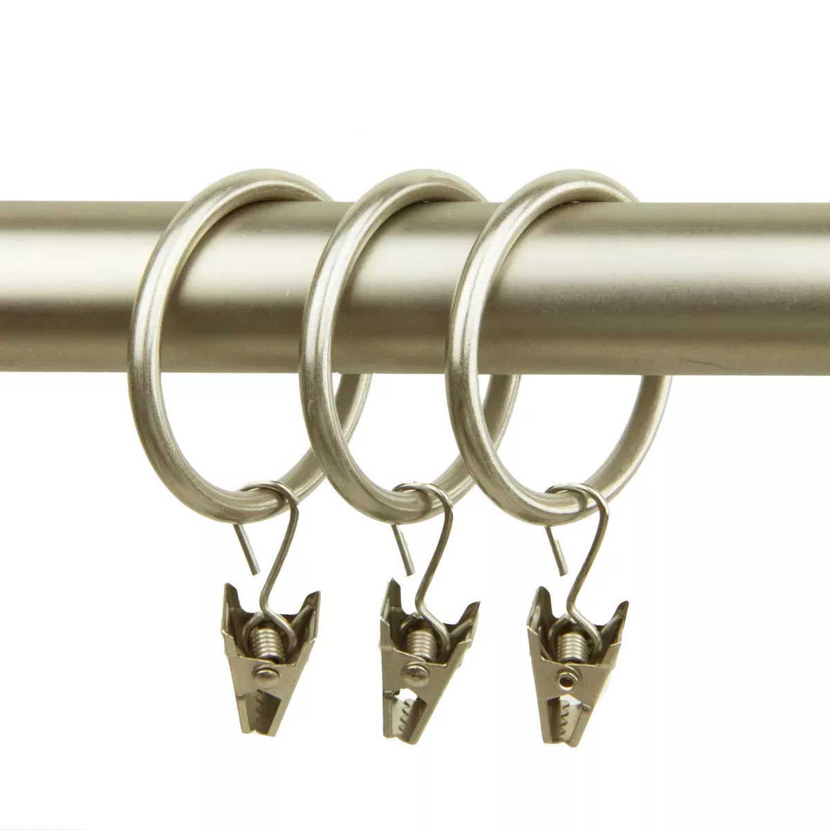 1-3/8" Curtain Rings w/ Clips (Set of 10)