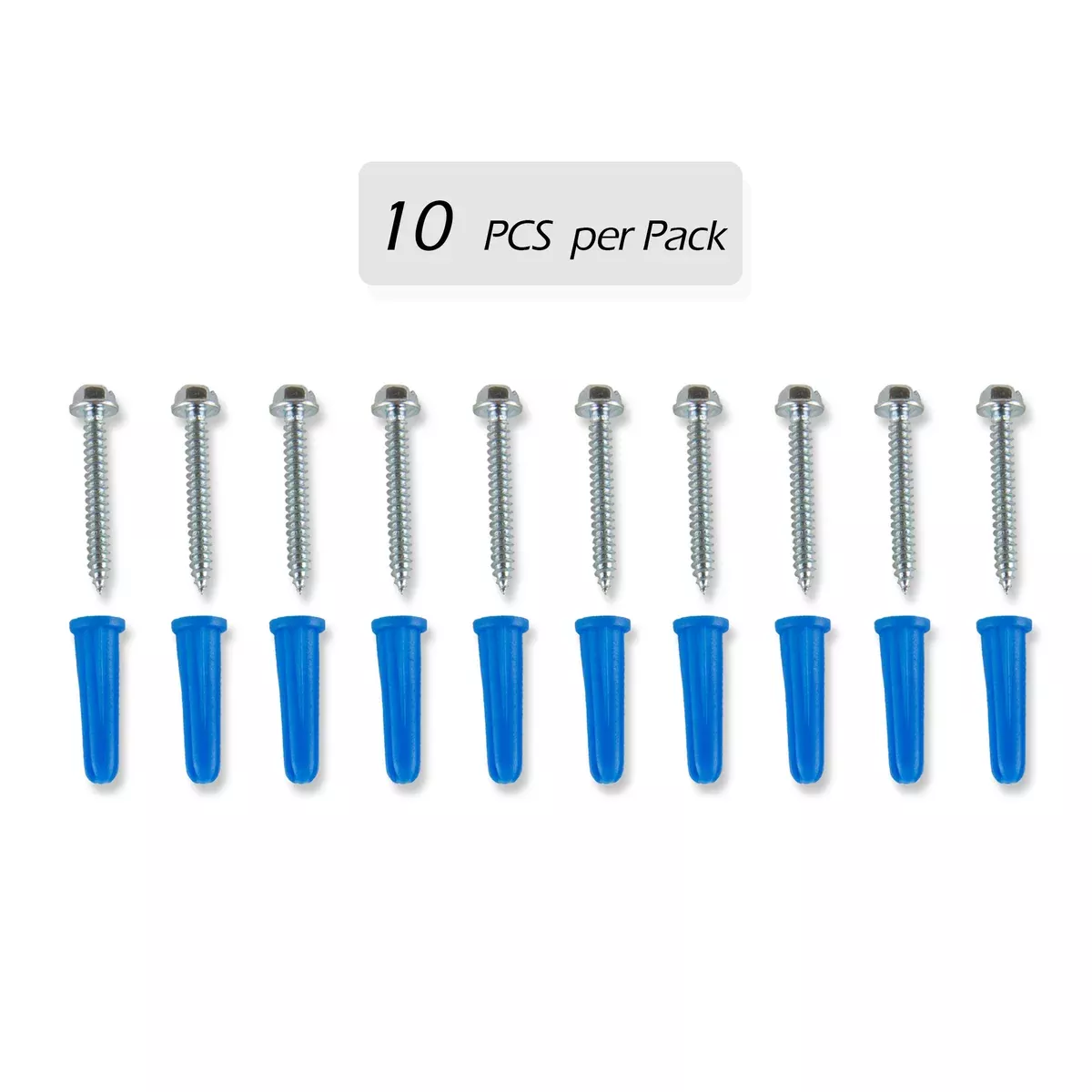 1-3/8" Hex Head Screw with Anchors (Set of 10) No reviews