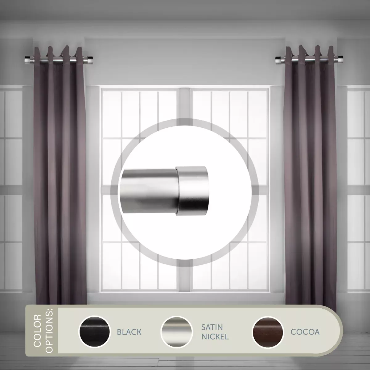 1.5" Side Curtain Rod (Set of 2)