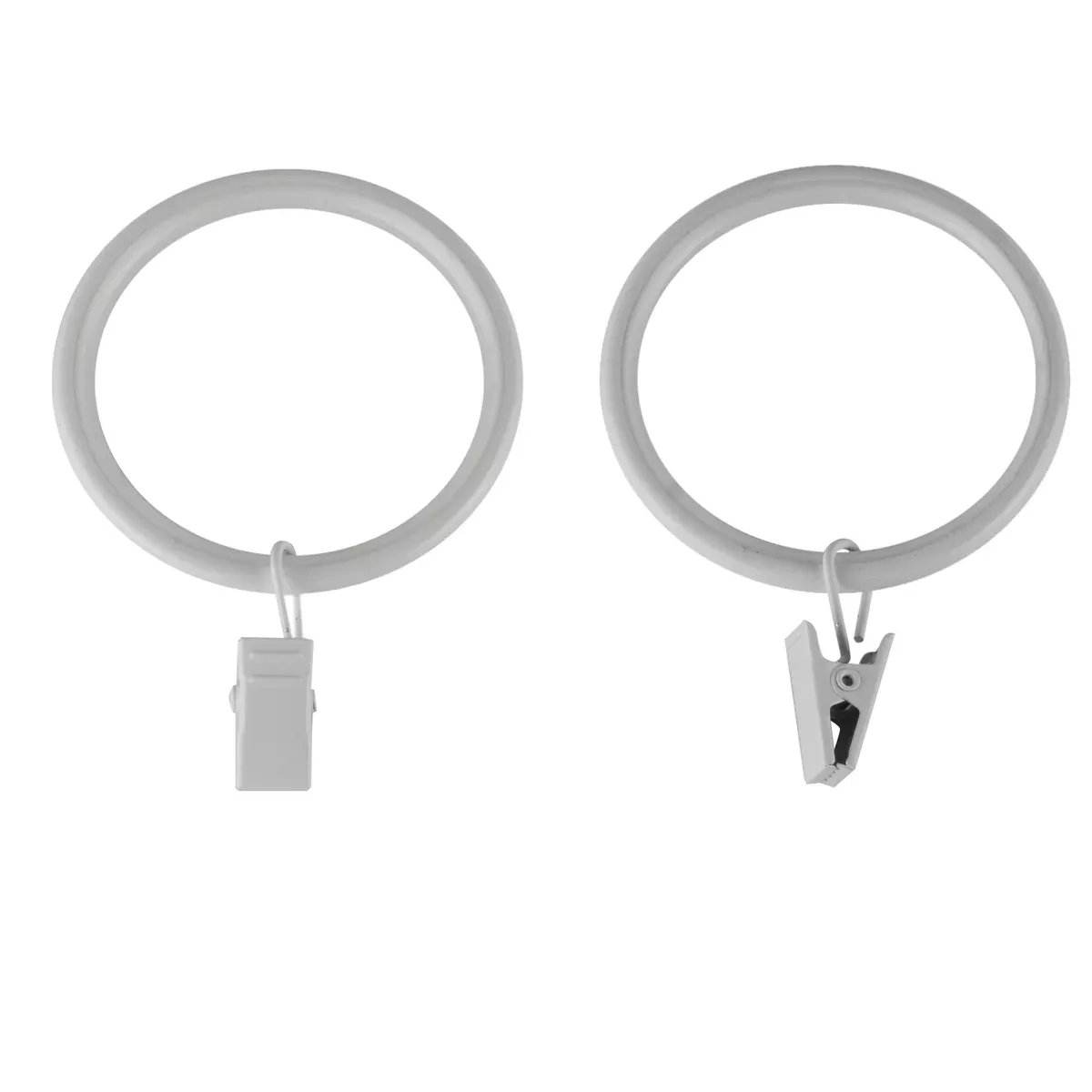 1-7/8" Noise-Canceling Curtain Rings w/Clip (Set of 10)