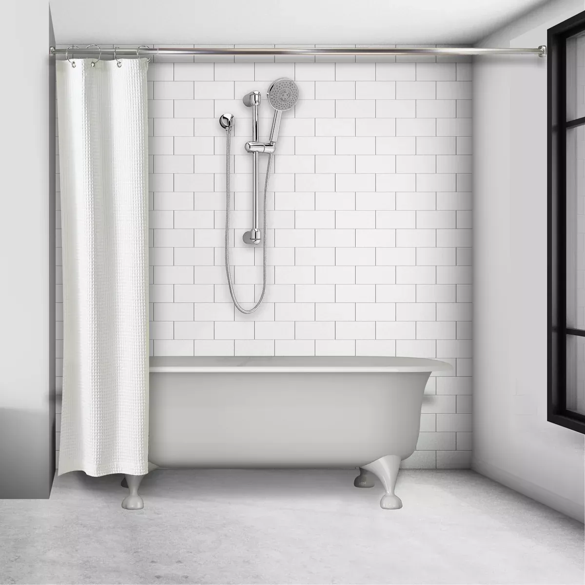 1" Shower Curtain Rod
