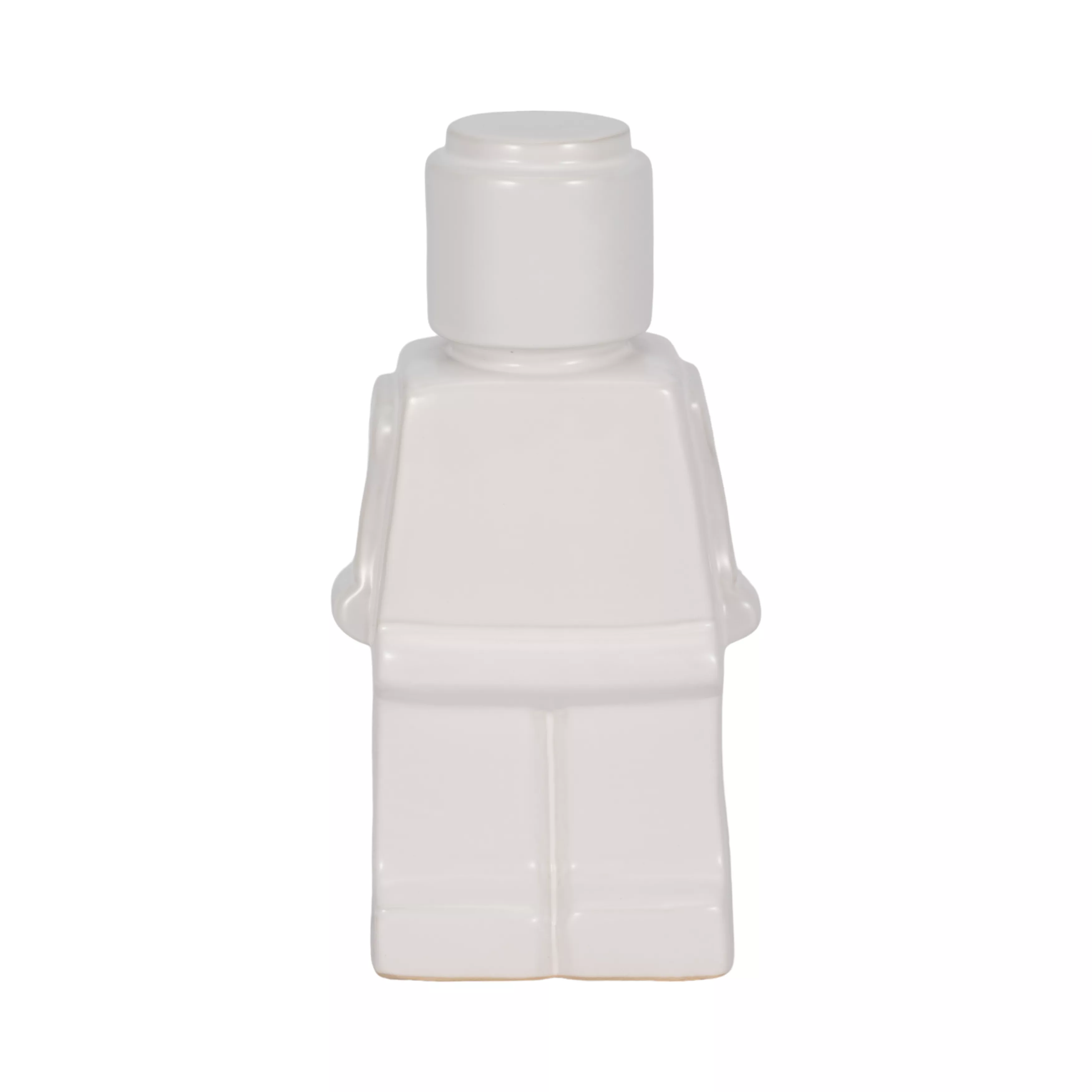 12" Block Man Figure, White