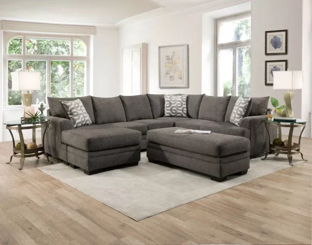 1310 Bailey Sectionals in Charcoal or Cream