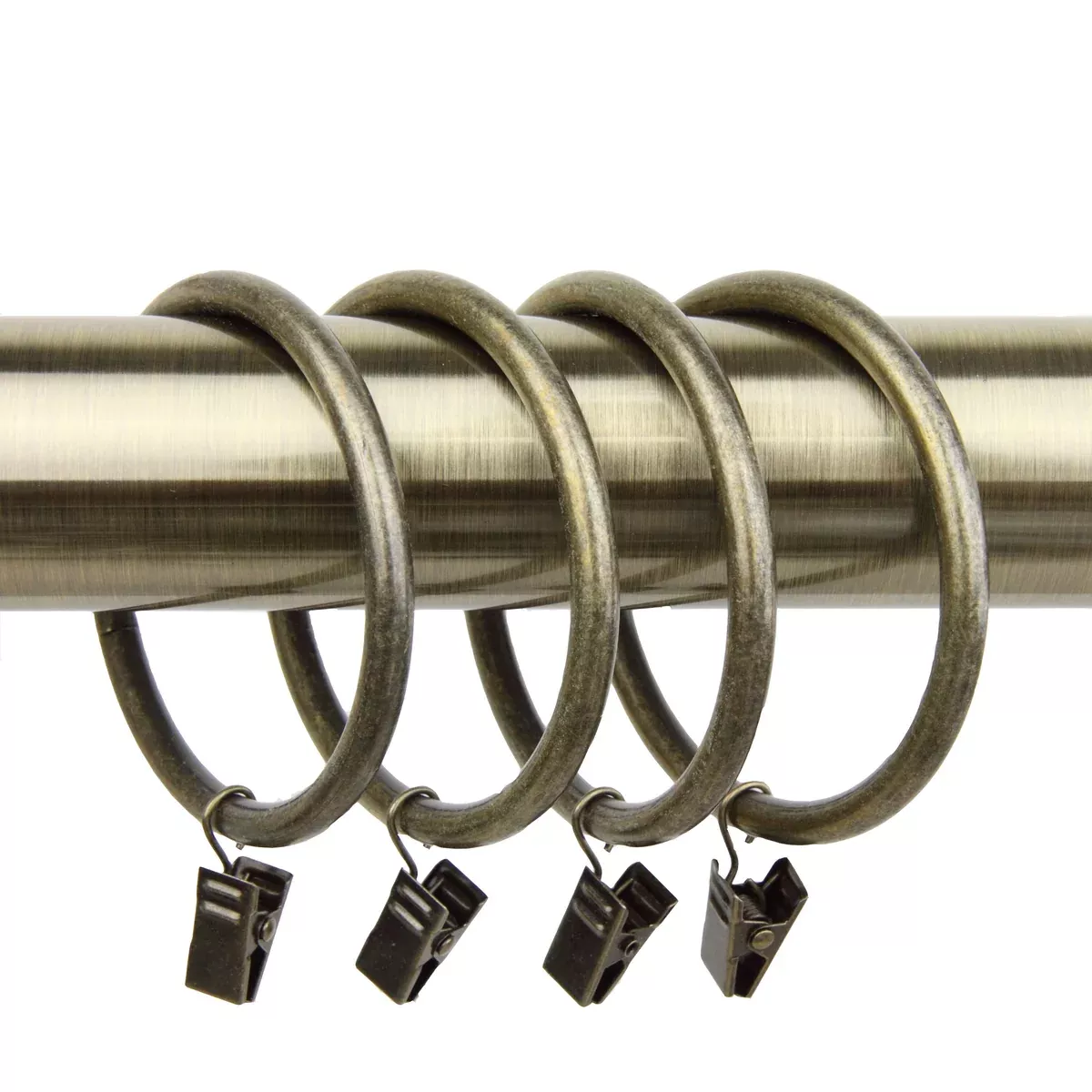 2-1/2" Curtain Rings w/ Clips (Set of 10)