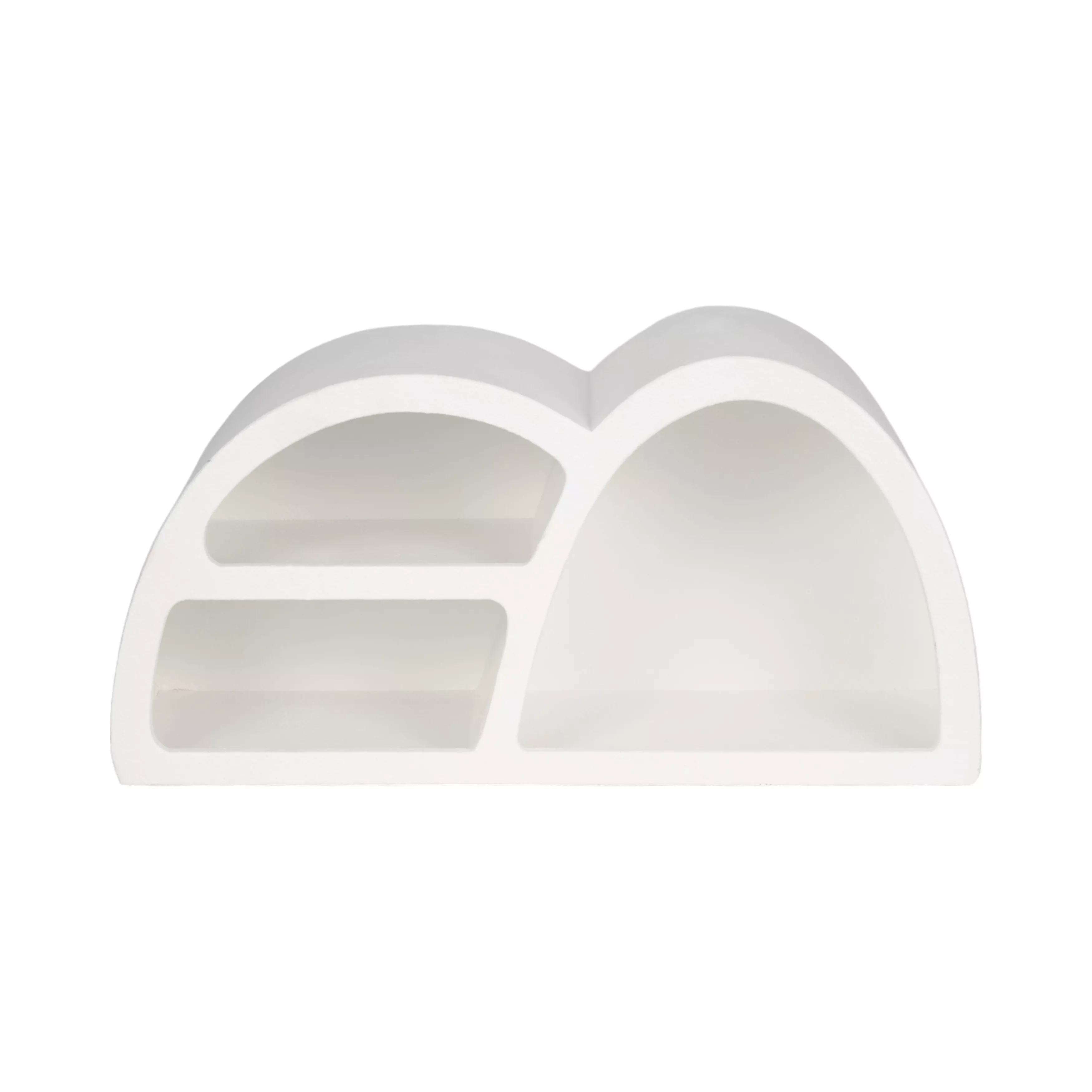 24" Long Curved 3-Shelf Wall