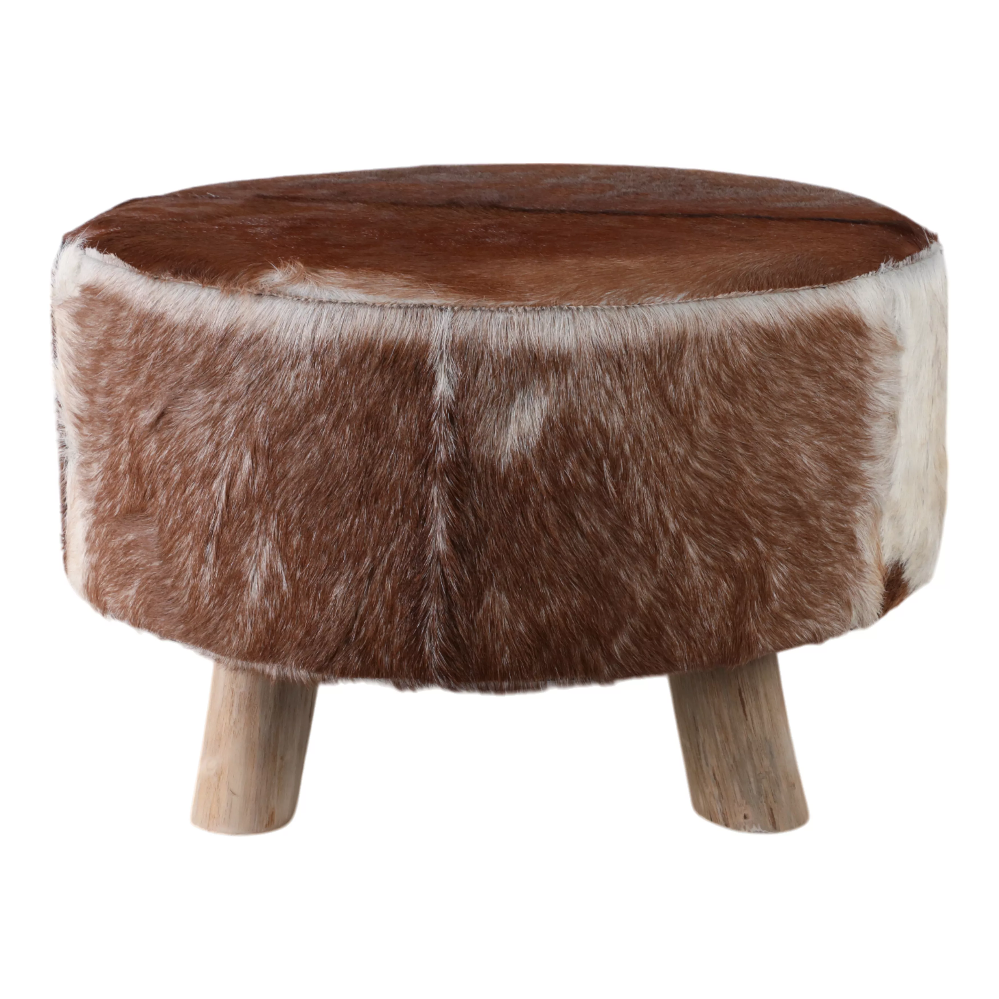 26x16 Cowhide Ottoman, Multi