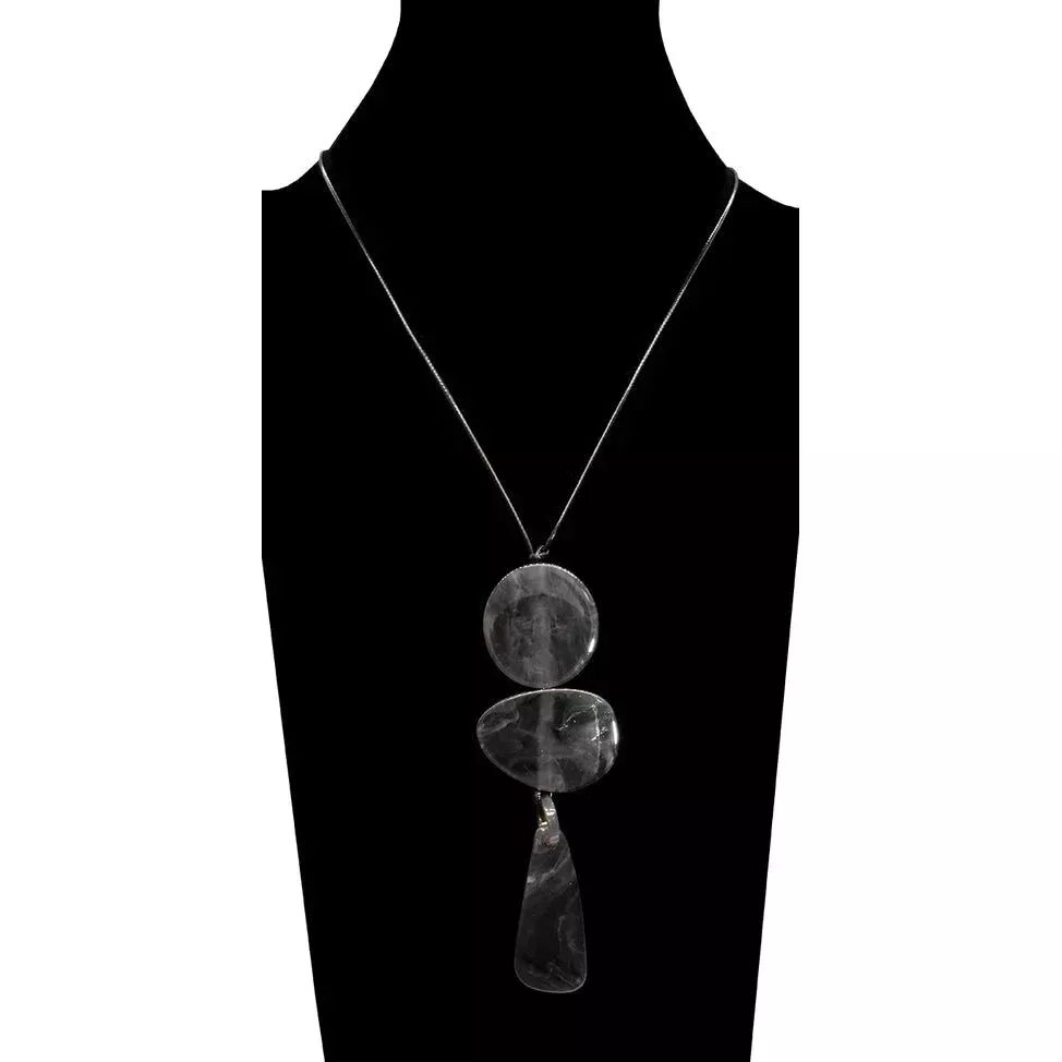 3 Shape Resin Pendant Long Necklace