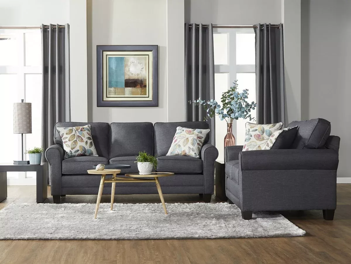3700 Jitterbug GraySofa and Love Seat Set