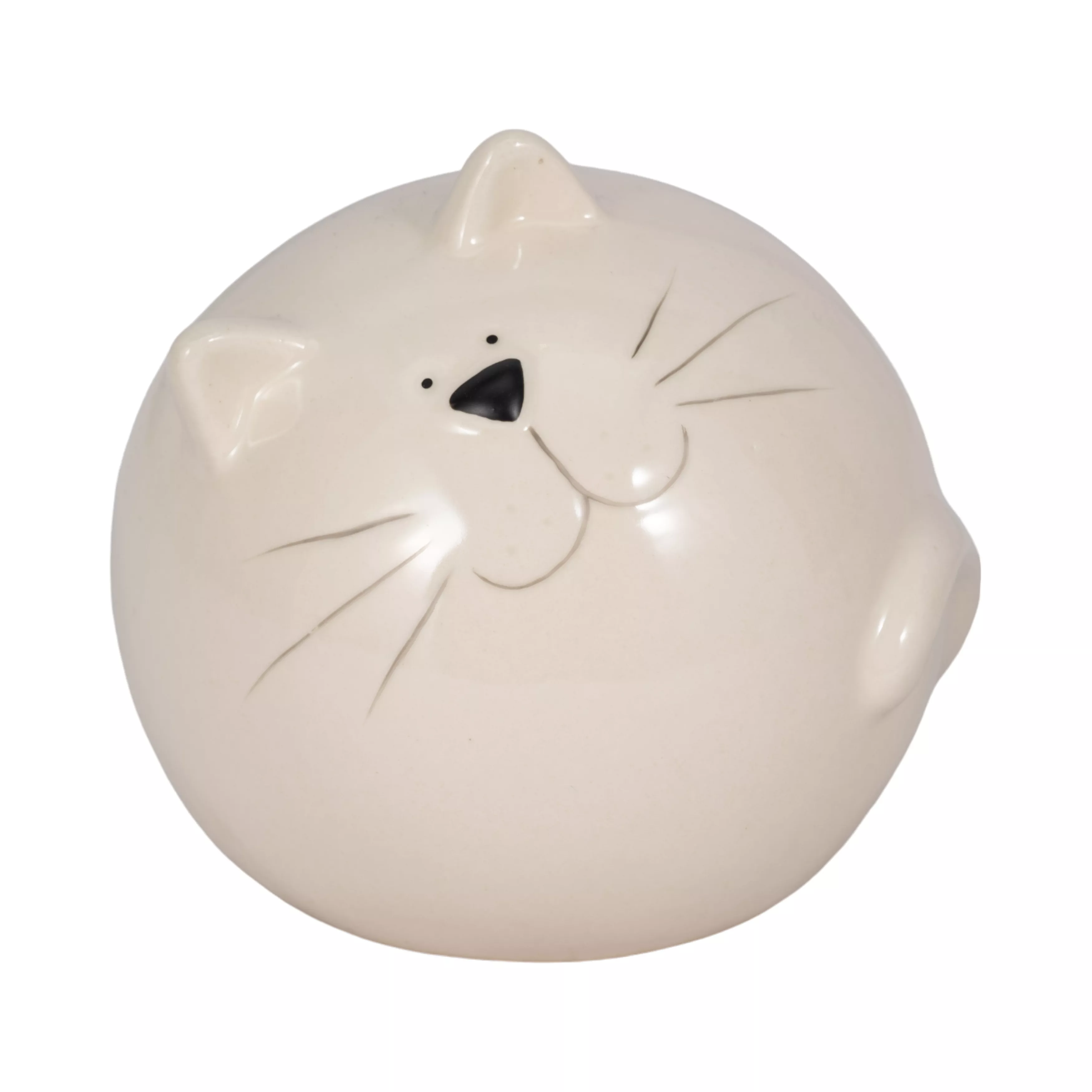 5" Kitty Orb, White
