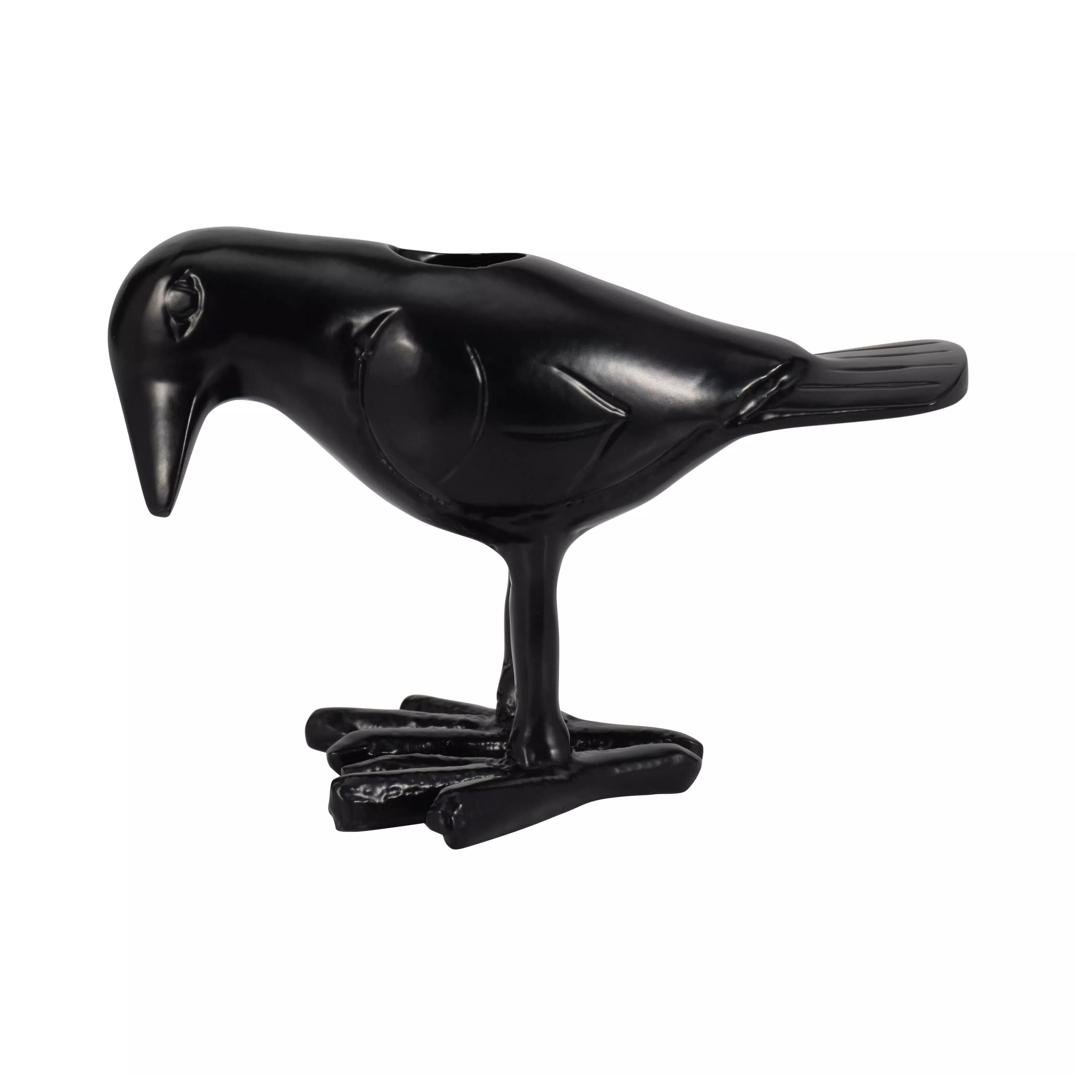 6" Crow Taper Candle Holder