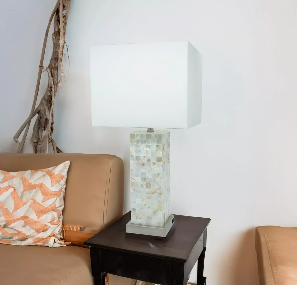 6212T Pearl Silver / White Table Lamp