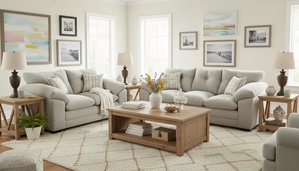 9300 Sofa and Loveseat set by L&A