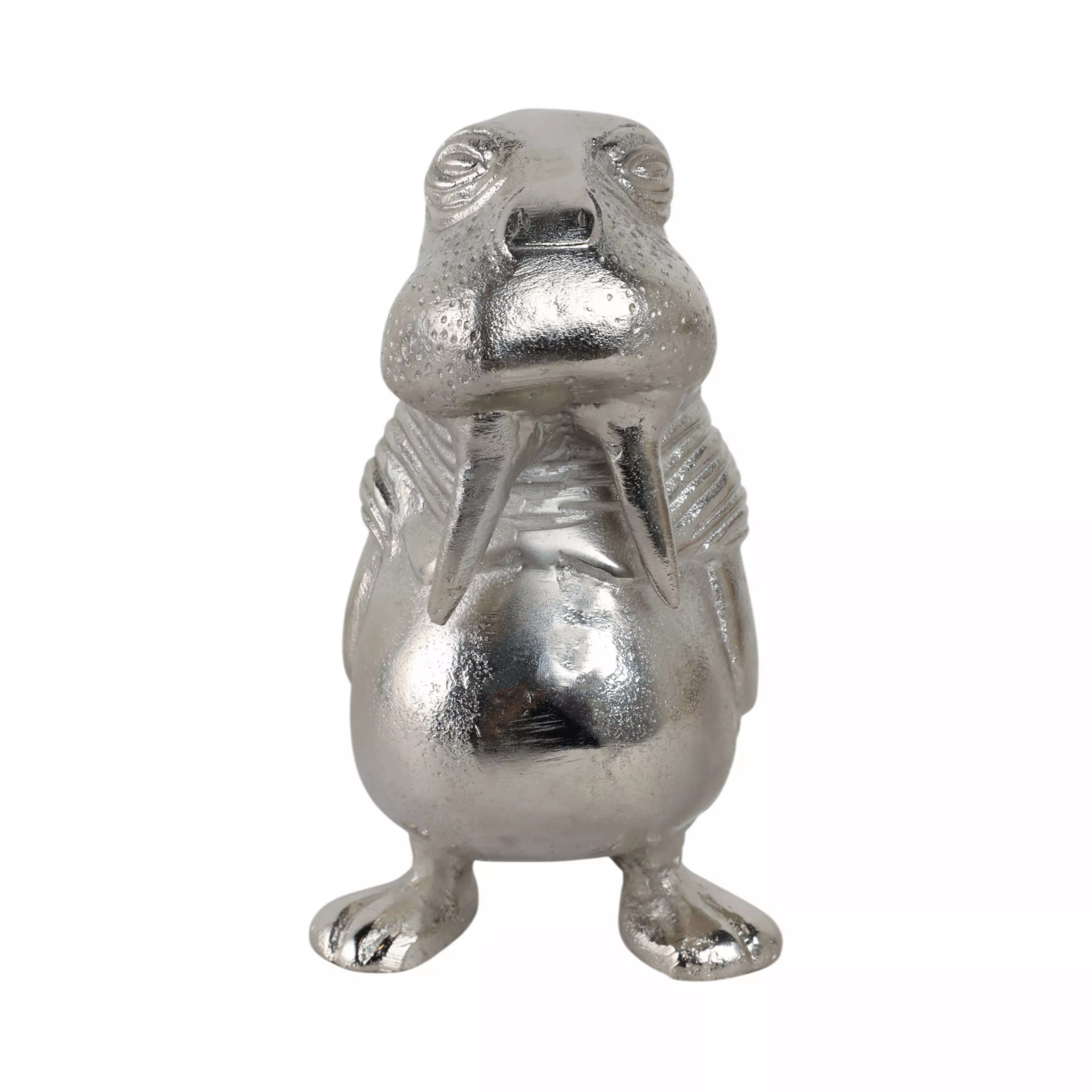 9x5" Metal Walrus, Silver