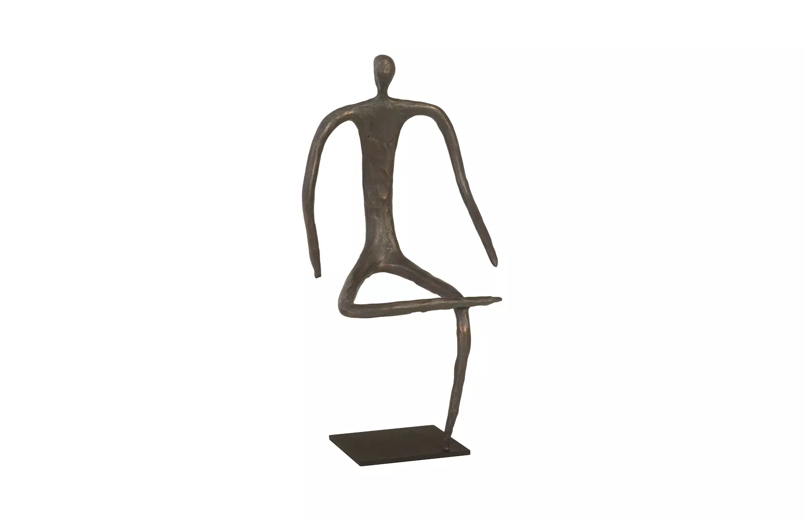 Abstract Leg Folded Figure on Metal Base