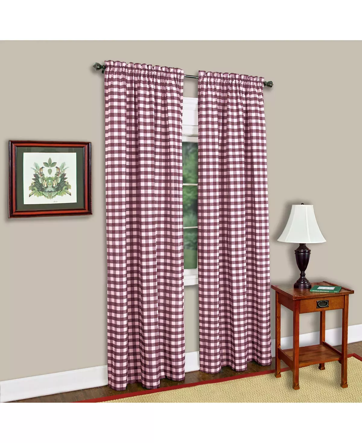 Achim Buffalo Check Window Curtain Panel, 42×84