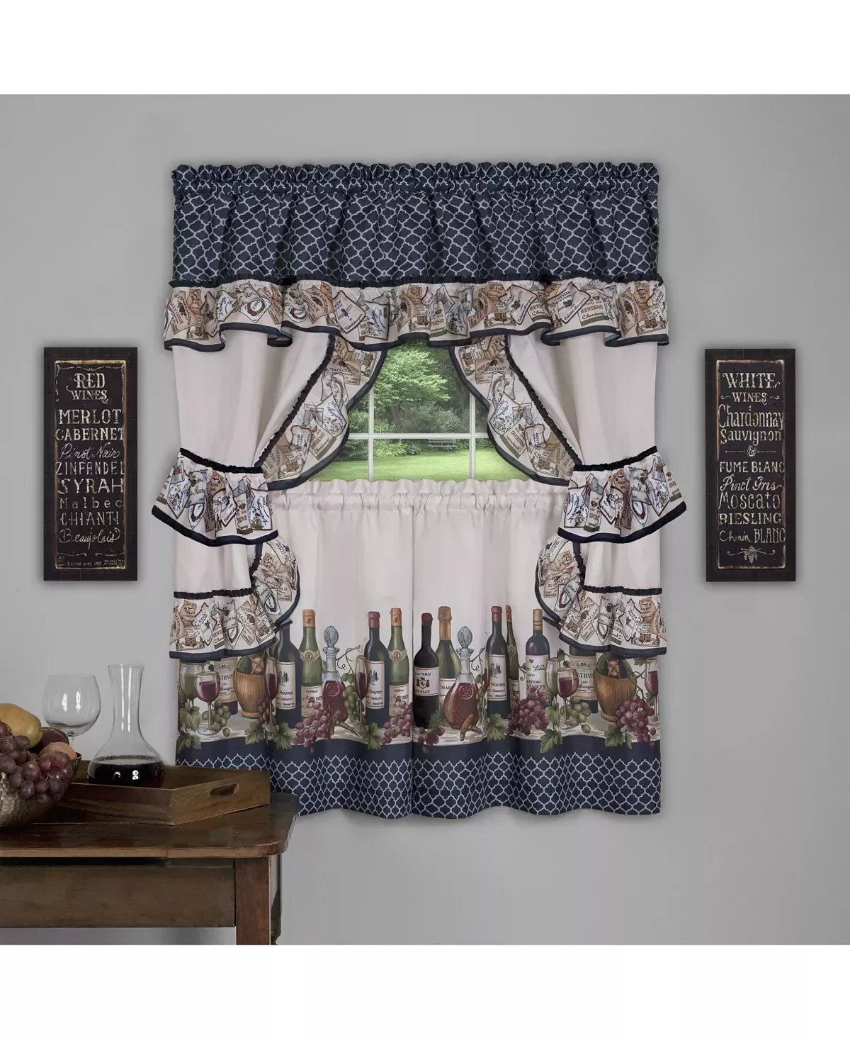 Achim Chateau Cottage Window Curtain Set, 57×36