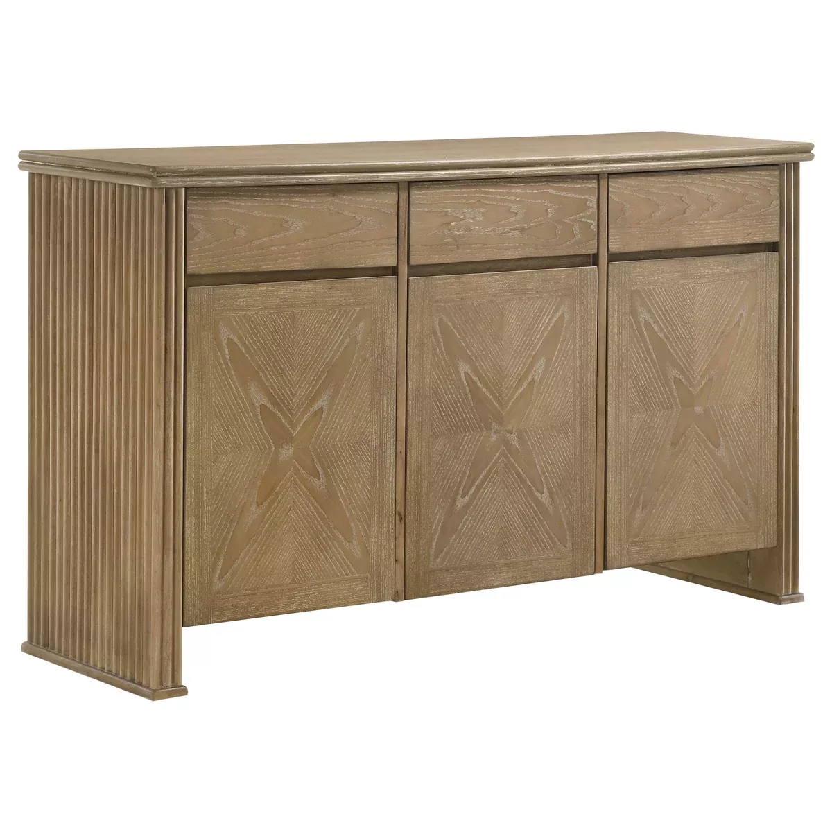 Adina 3-door 59-inch Sideboard Server Distressed Light Brown
