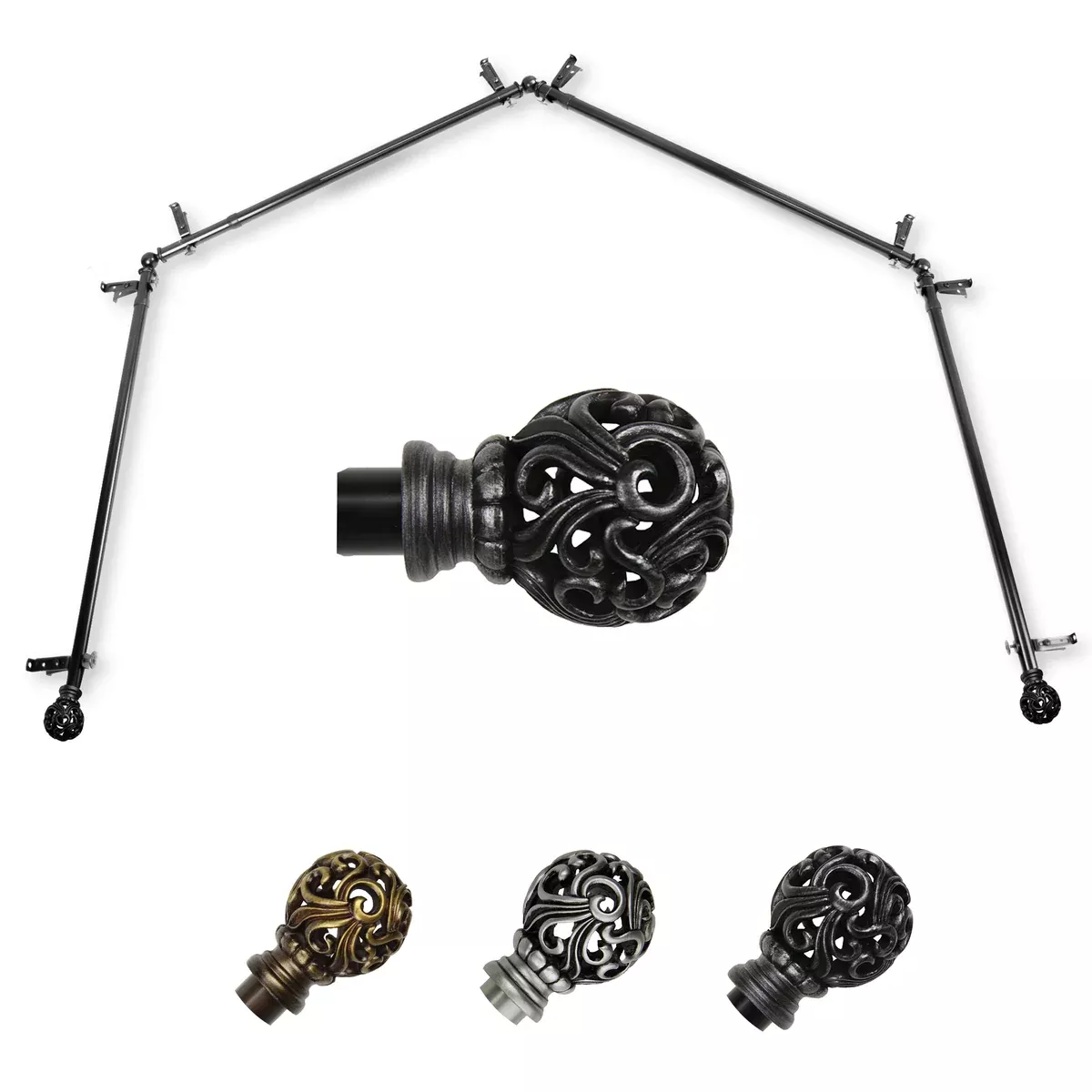 Adora 13/16" 4-Sided Bay Curtain Rod
