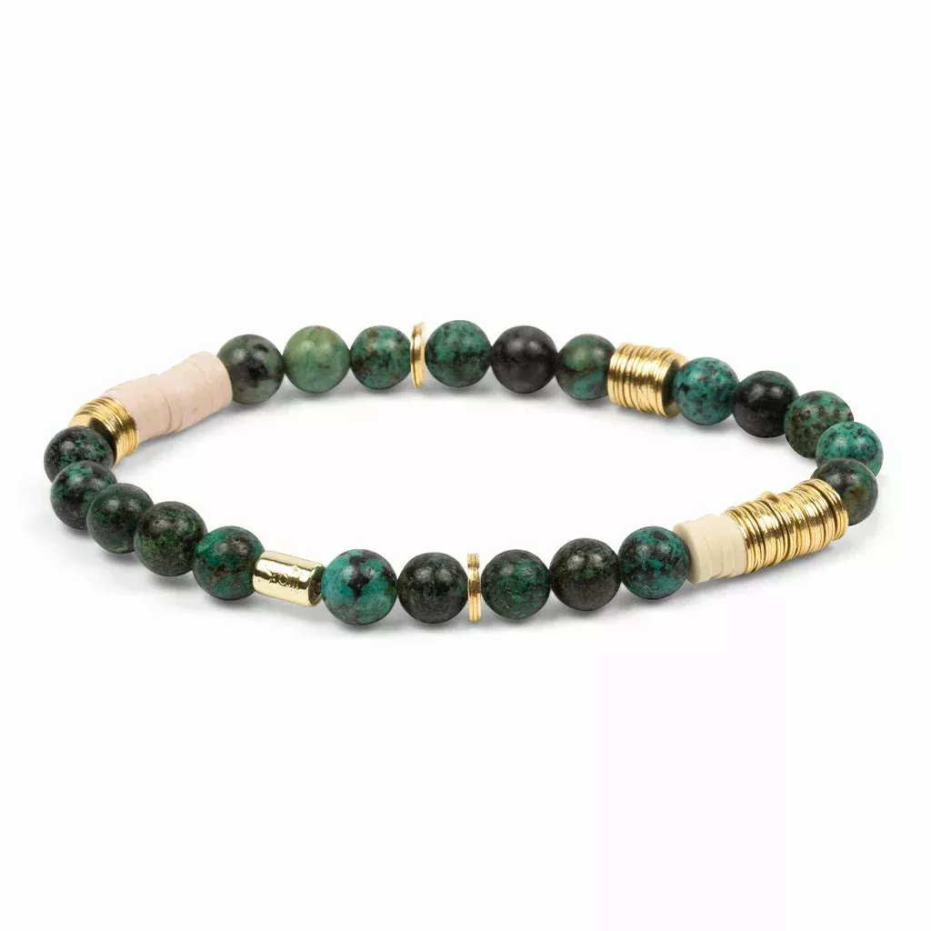 African Turquoise - Stone Of Transformation - Intermix Stone Stacking Bracelet