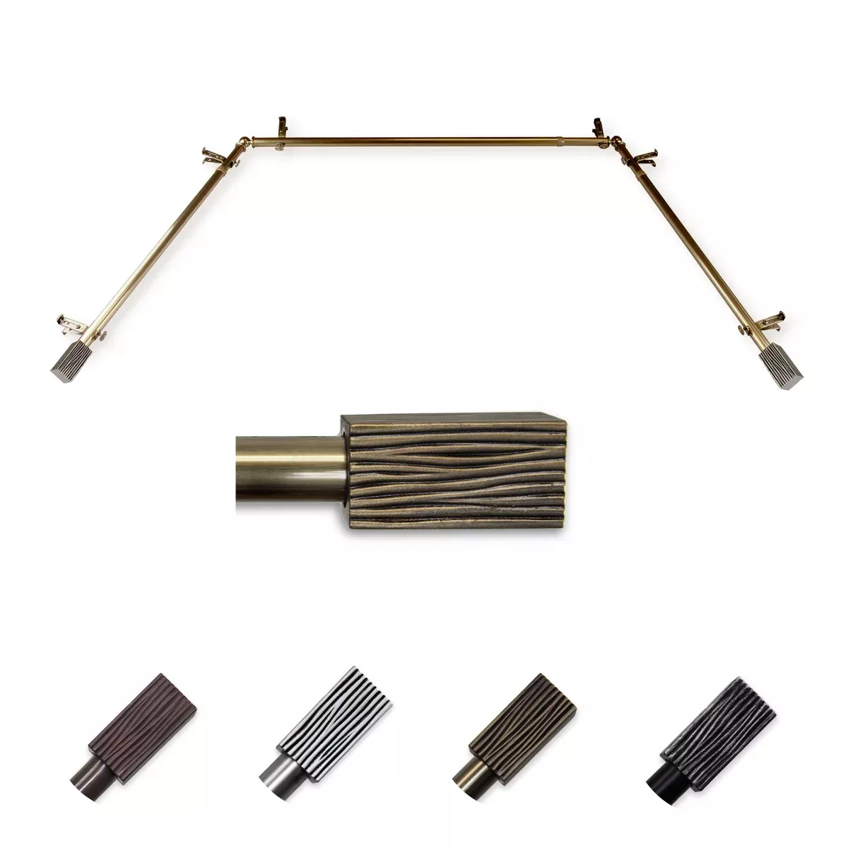Alder 13/16" Single Bay Curtain Rod