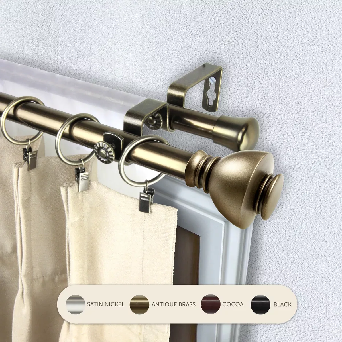 Alma 13/16" Double Curtain Rod