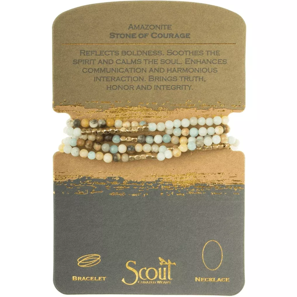 Amazonite - Stone Of Courage - Wrap Bracelet / Necklace