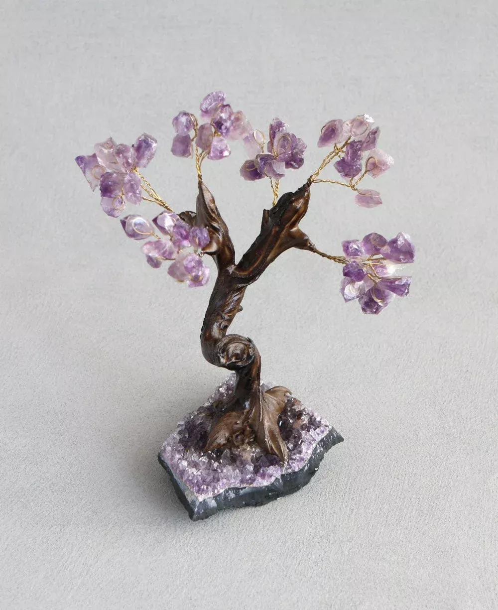 Amethyst Gemstone Bonsai Tree for Healing