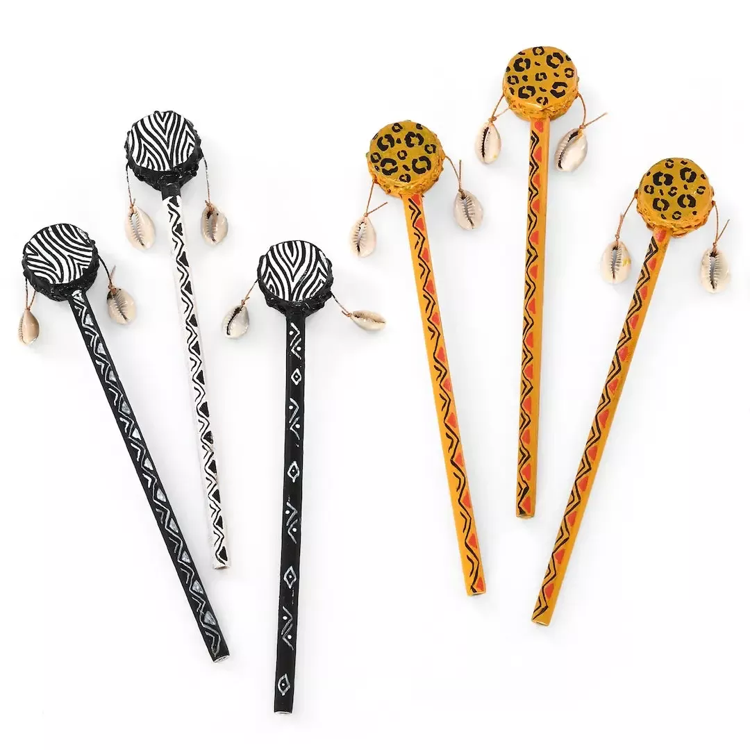 Animal Design Spin Drum Pencils