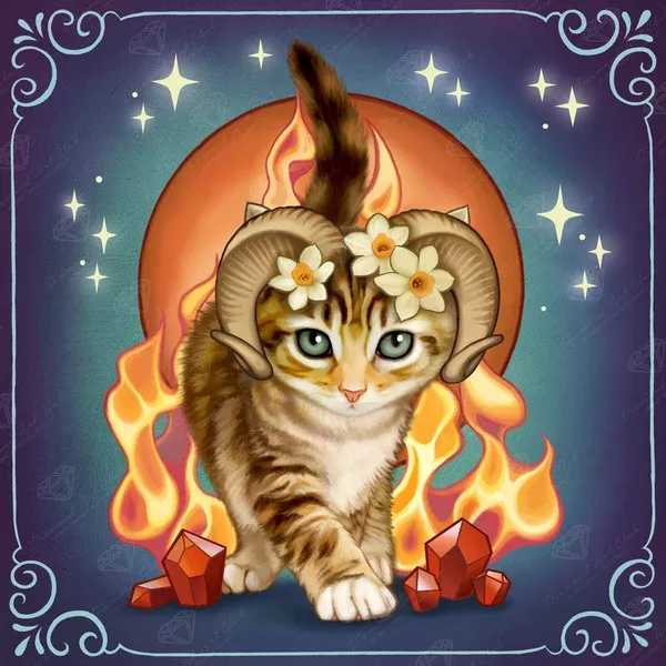 Aries Zodiac Kitten