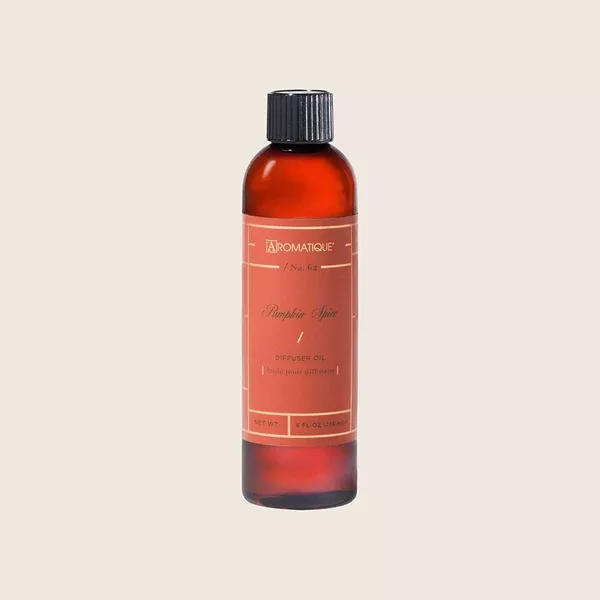 Aromatique Pumpkin Spice Fragrant Diffuser Refill Oil 4 fl oz for Reed Diffuser Sets for Home Décor and Gift