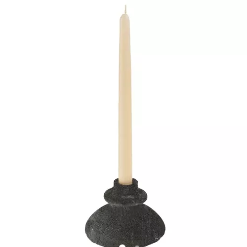 Arta Terracotta Candle Holder - Black