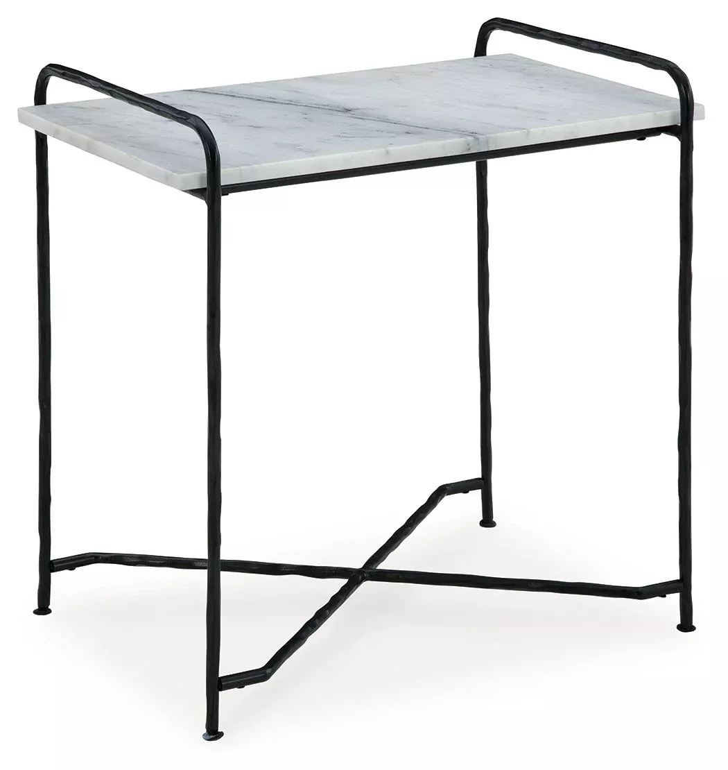 Ashber - Accent Table - White / Black