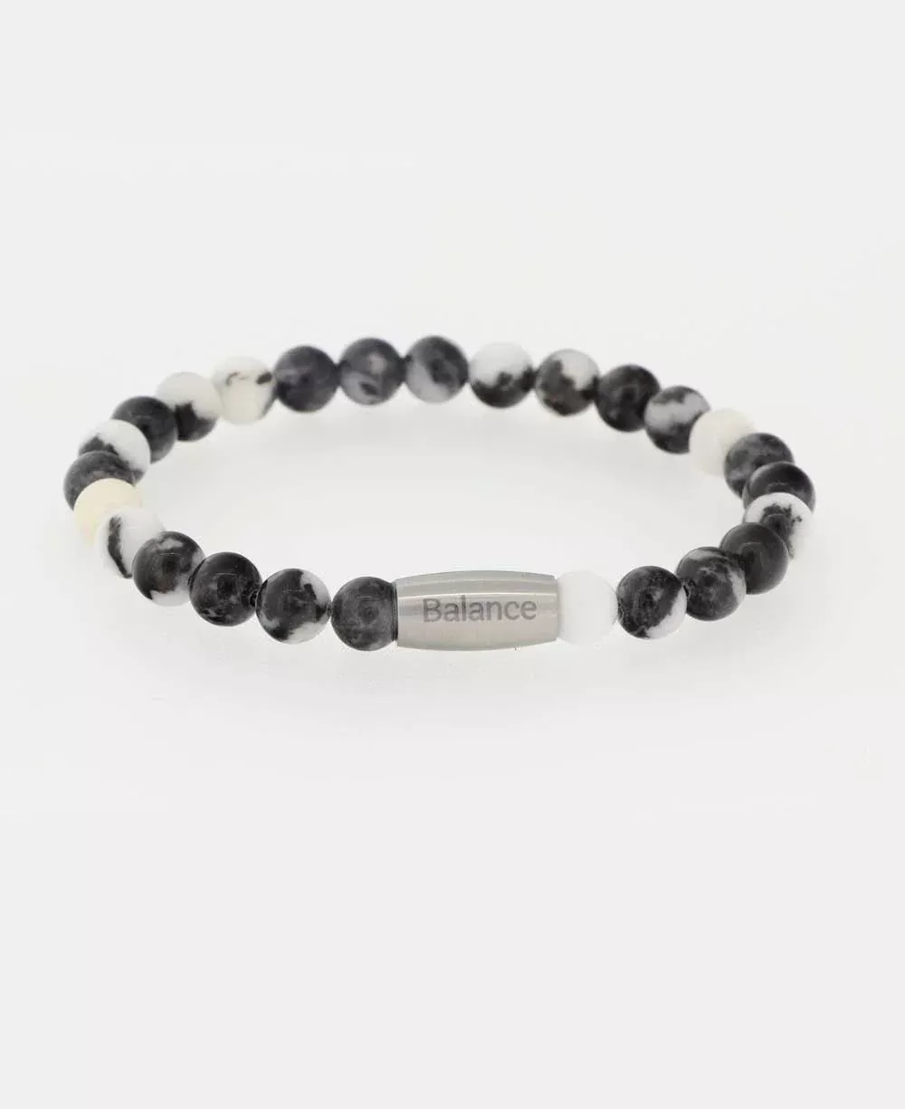 Balance Zebra Stone Gemstone Bracelet