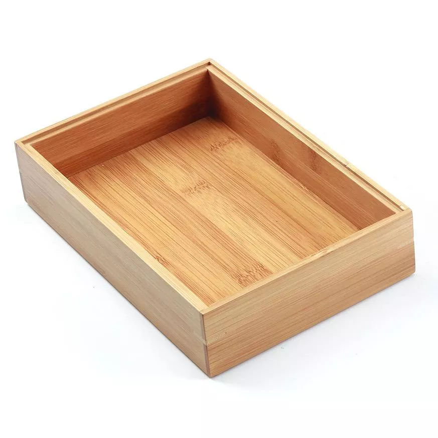Bamboo Rectangle Box Organizer
