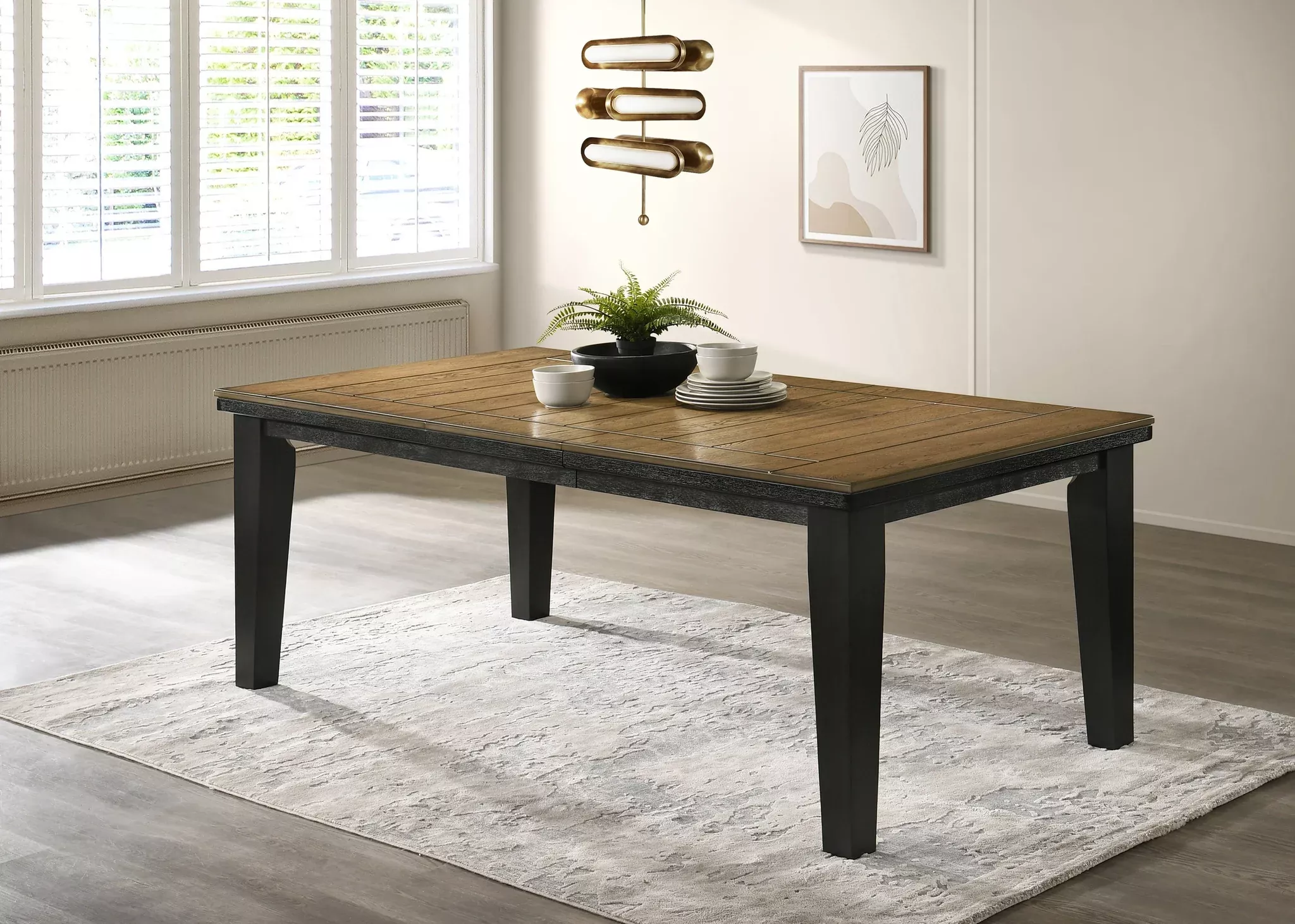Bardstown - Dining Table - Wheat / Charcoal