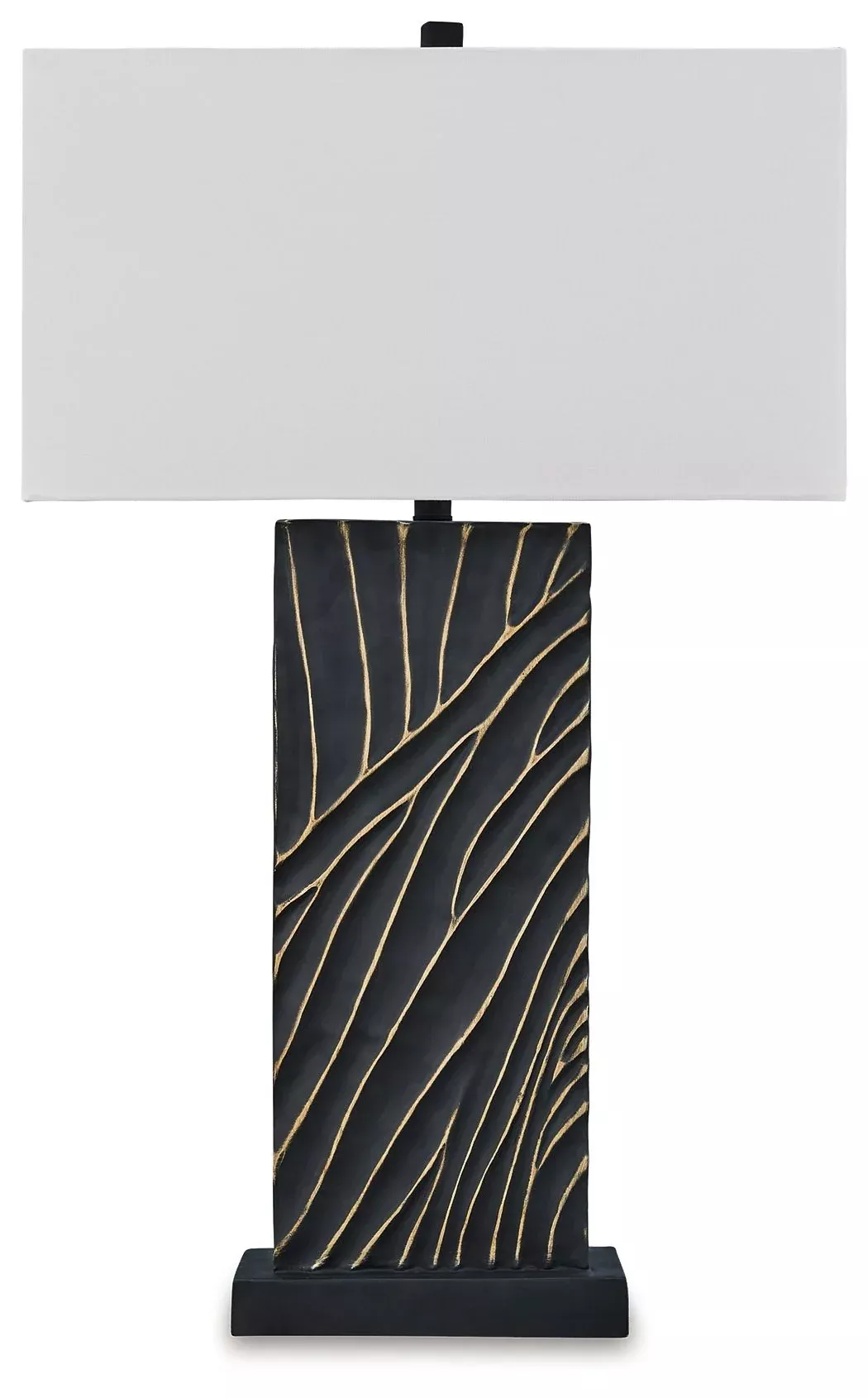 Bartlen - Poly Table Lamp - Black / Gold Finish