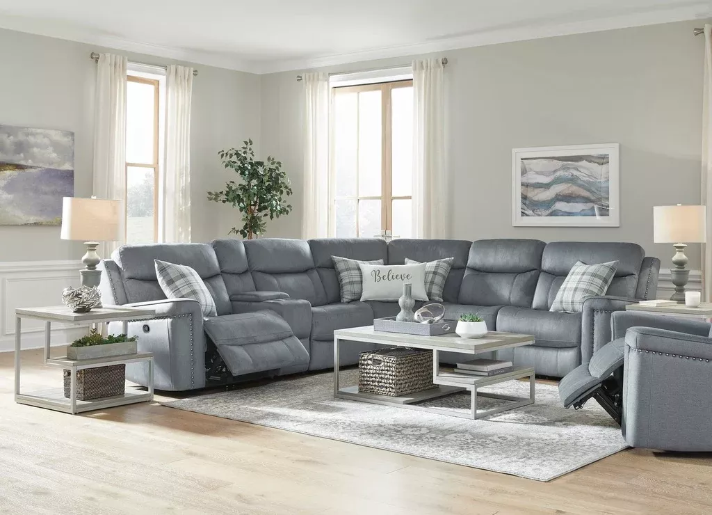 Basra Steele 3-Piece Reclining Sectional