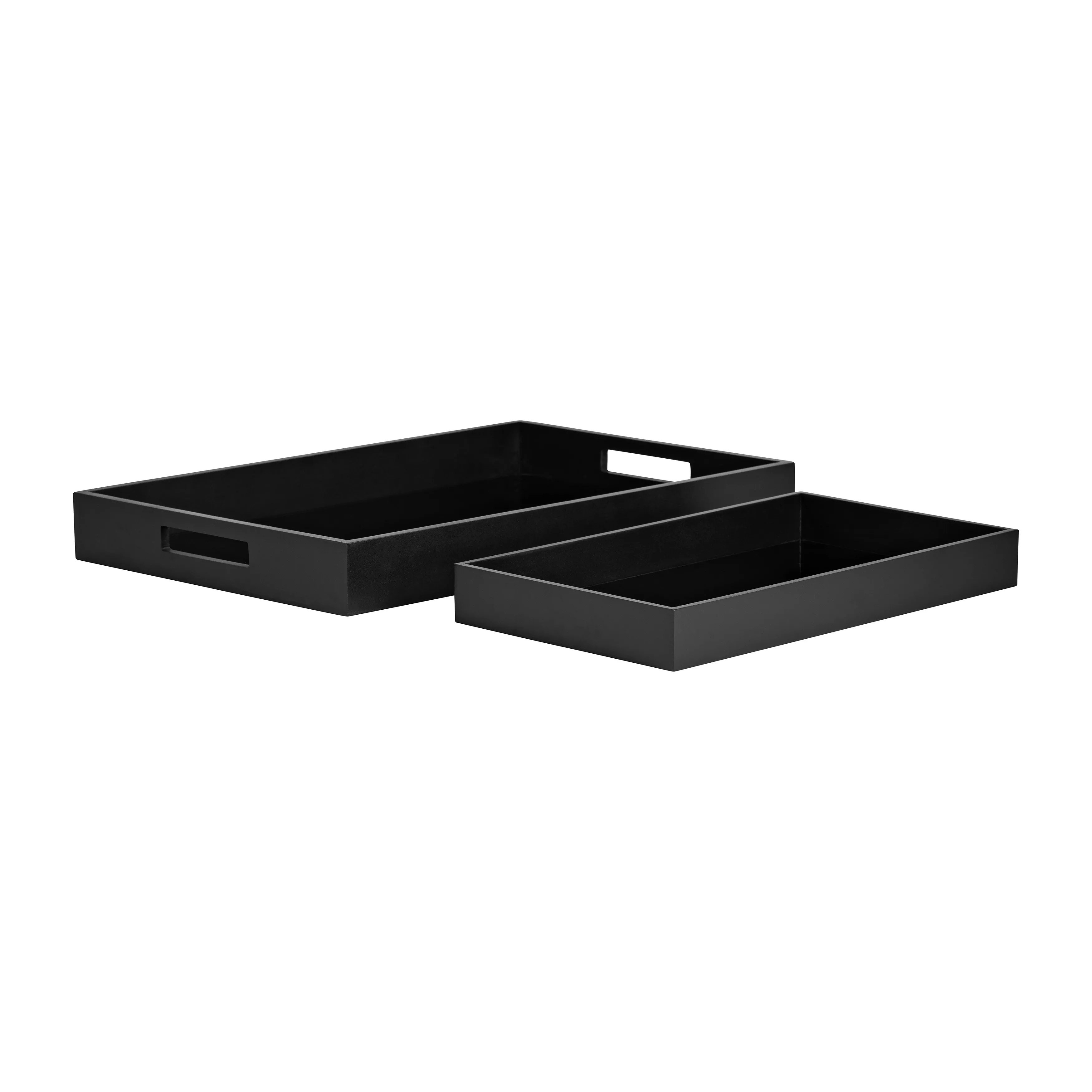 Bayburn S/2 Rect. Trays Black