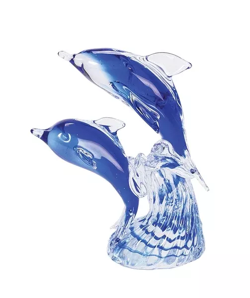 Beachcombers 8'' Glass Dolphin Figurine
