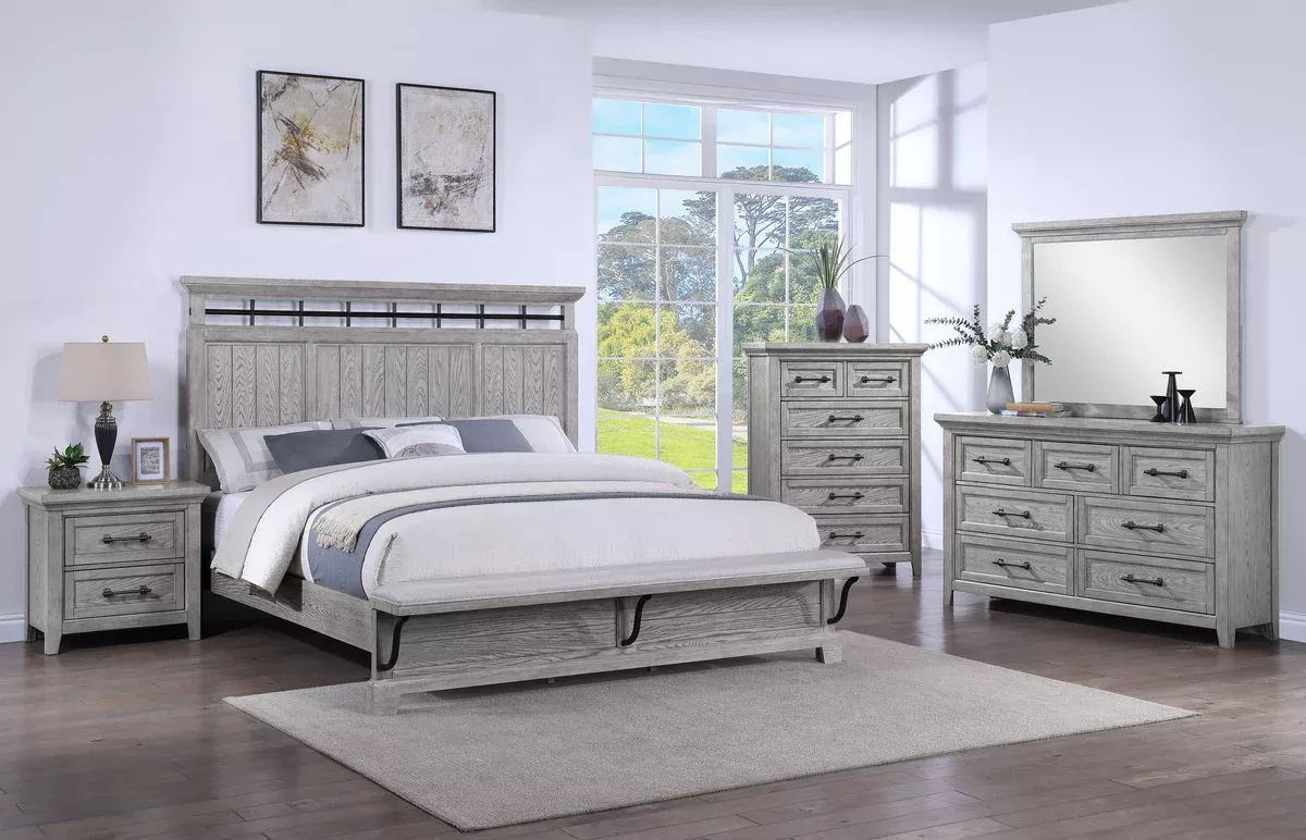 Beckett Bedroom Suites in Gray or Brown