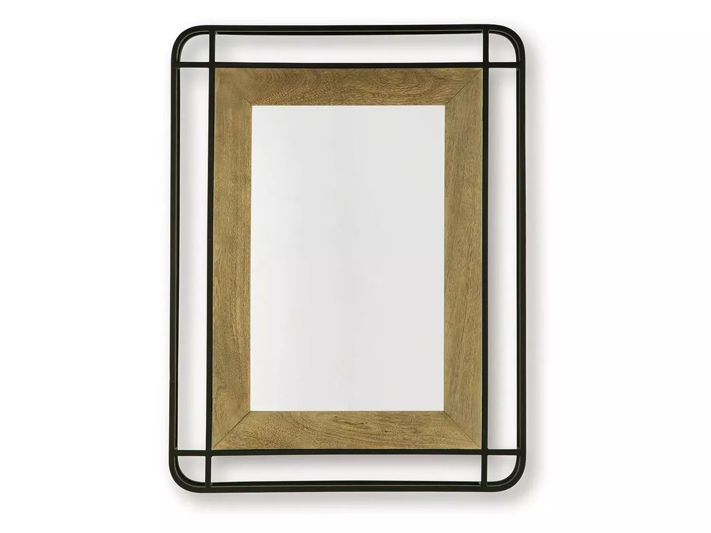 Beelman - Accent Mirror - Black / Brown