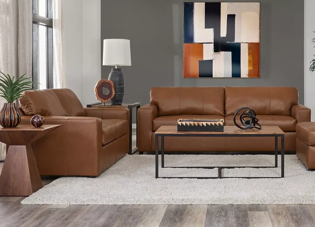 Bentley Sofa and Loveseat Sets in Nutmeg or Royal