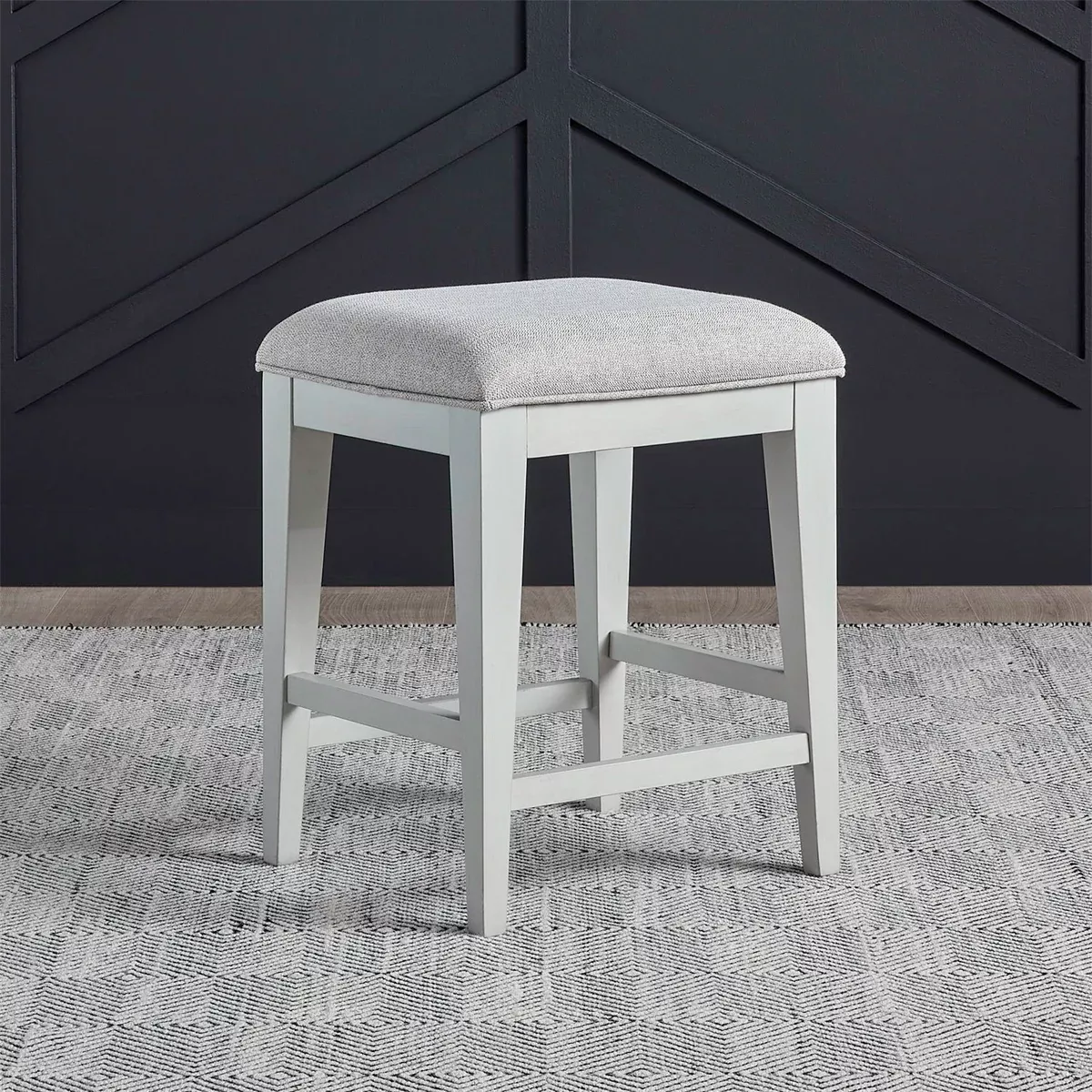 Berkley Square - Upholstered Console Stool - Linen & Khaki