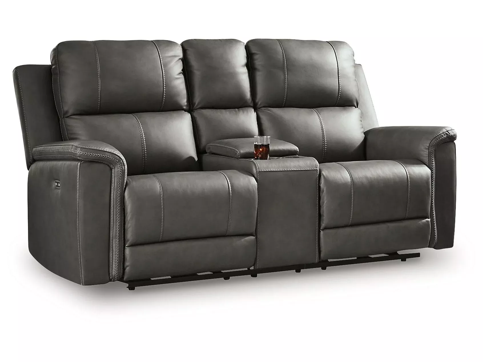 Bleckley - Power Reclining Loveseat With Console / Adjustable Headrest