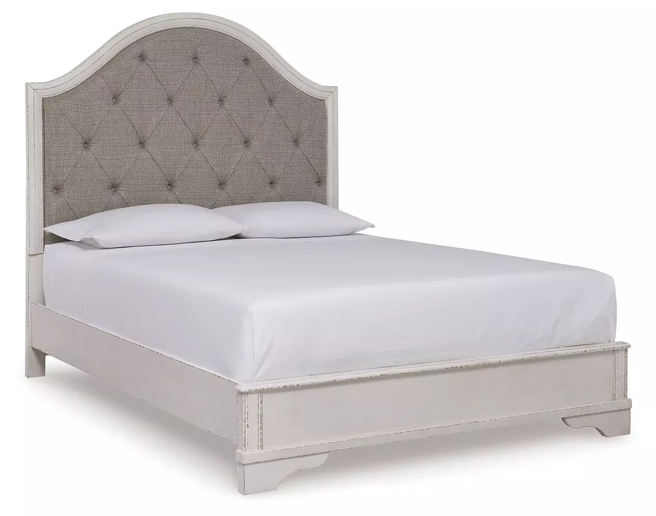 Blendon - Queen Upholstered Panel Bed - Rustic Brown