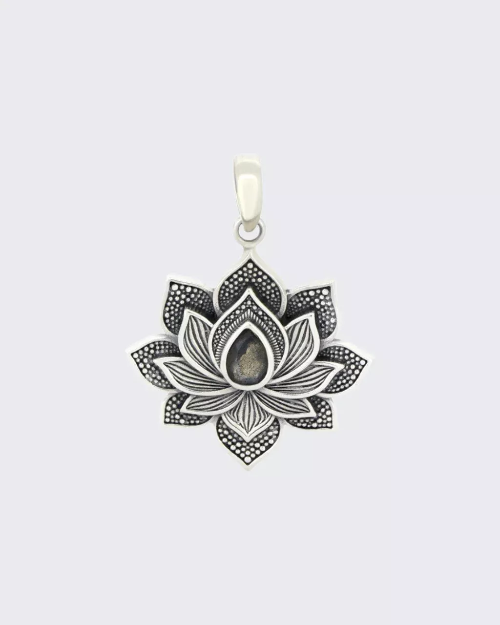 Blooming Lotus Labradorite Pendant