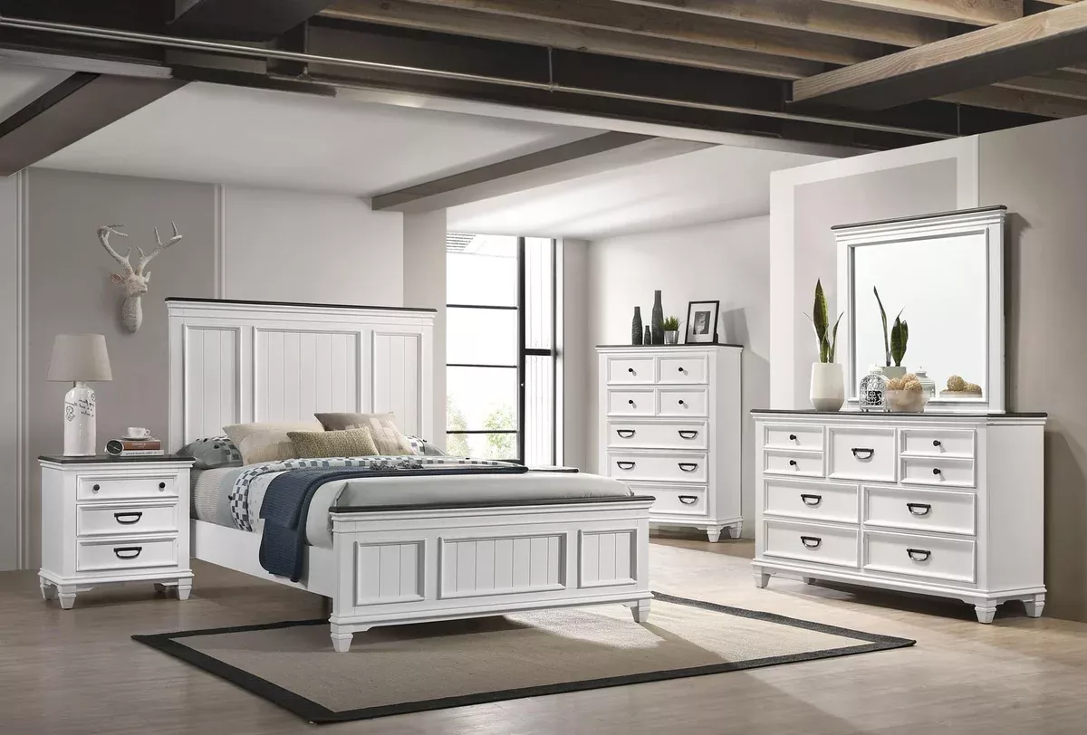 BR8309WG White/Grey Bedroom Collection