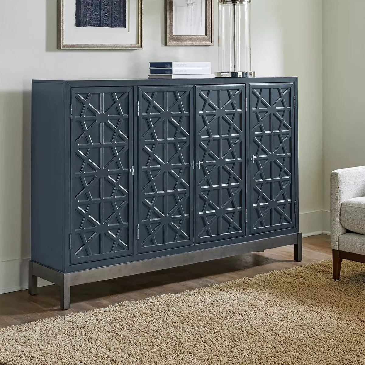 Braxton - Accent Cabinet - Azure Blue
